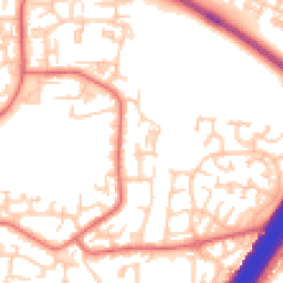 Daytime road noise heatmap for NE5 4EE