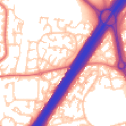 Daytime road noise heatmap for NE5 4TA