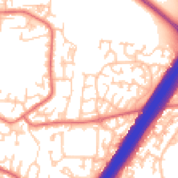 Daytime road noise heatmap for NE5 4TH