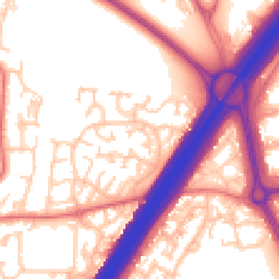 Daytime road noise heatmap for NE5 4TZ