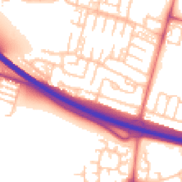 Daytime road noise heatmap for NE5 5AH
