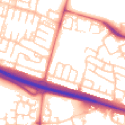 Daytime road noise heatmap for NE5 5AS