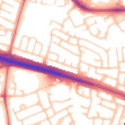 Daytime road noise heatmap for NE5 5BU
