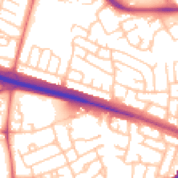 Daytime road noise heatmap for NE5 5BX