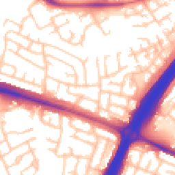 Daytime road noise heatmap for NE5 5DD
