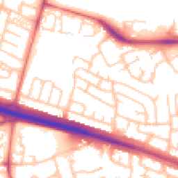 Daytime road noise heatmap for NE5 5EB