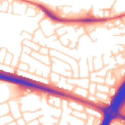 Daytime road noise heatmap for NE5 5ED