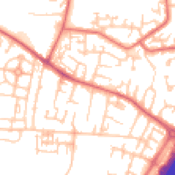 Daytime road noise heatmap for NE5 5HW