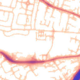 Daytime road noise heatmap for NE5 5LD