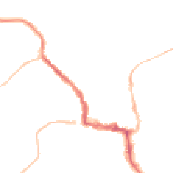 Night-time road noise heatmap for NE61 1AF