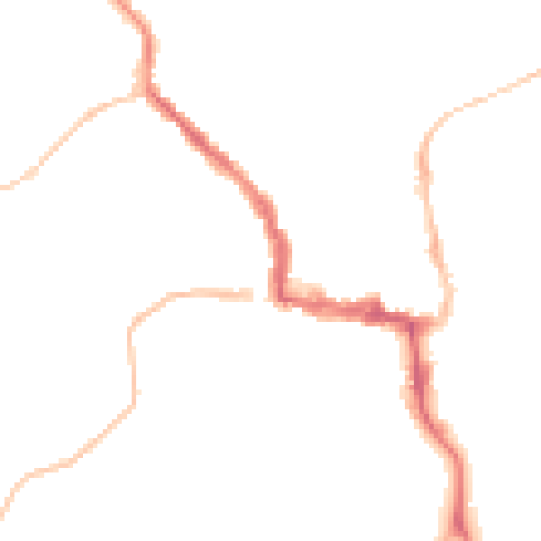 Night-time road noise heatmap for NE61 1AL