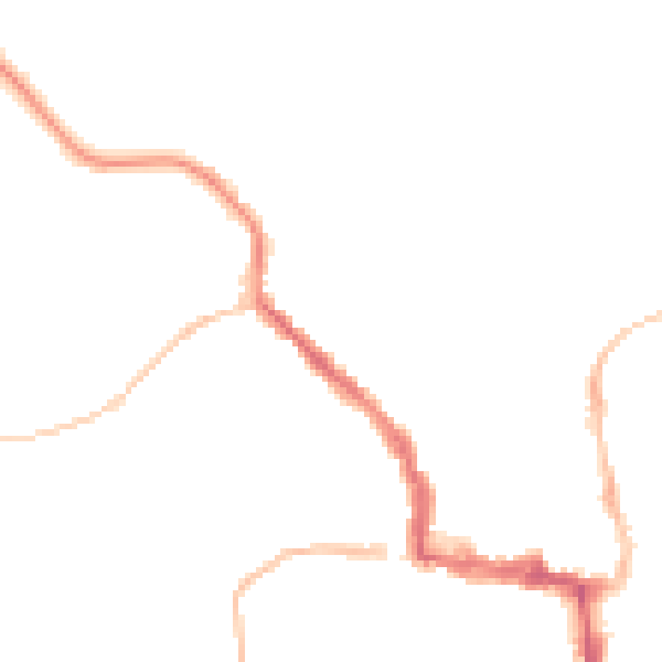 Night-time road noise heatmap for NE61 1AQ