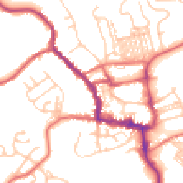 Daytime road noise heatmap for NE61 1AT