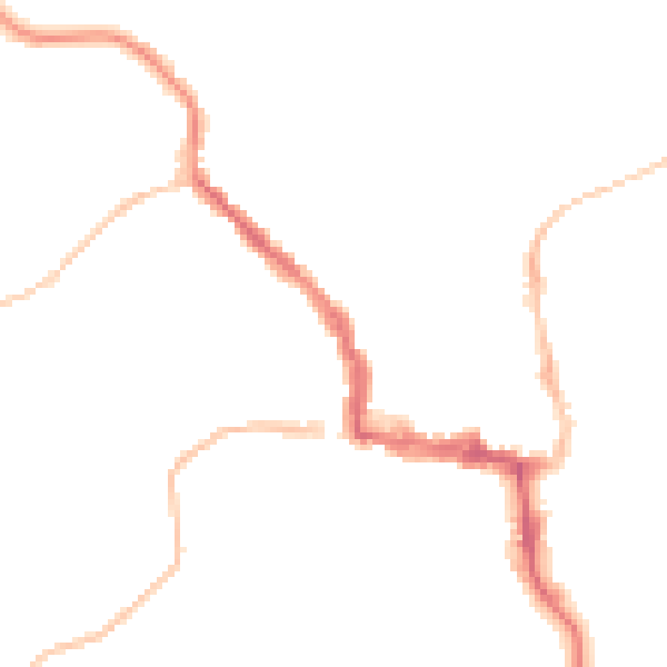 Night-time road noise heatmap for NE61 1AT