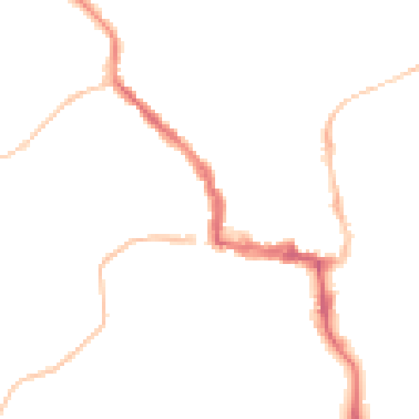 Night-time road noise heatmap for NE61 1AW