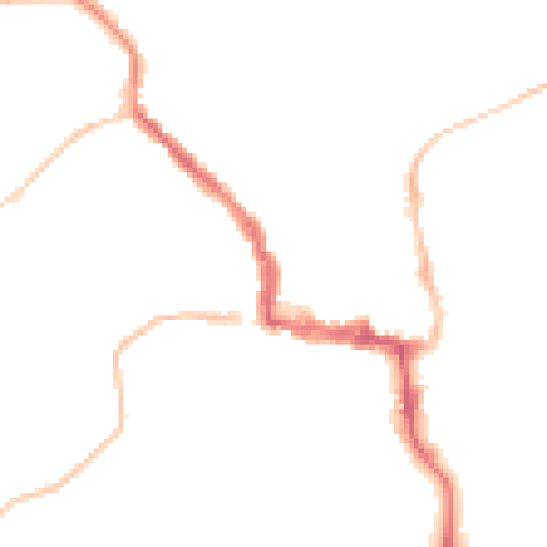 Night-time road noise heatmap for NE61 1BA
