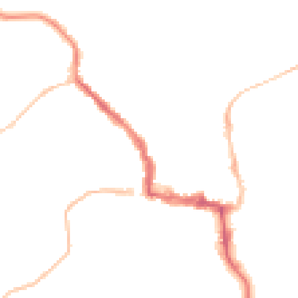 Night-time road noise heatmap for NE61 1BD