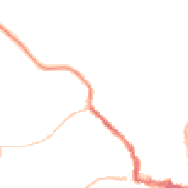 Night-time road noise heatmap for NE61 1BF