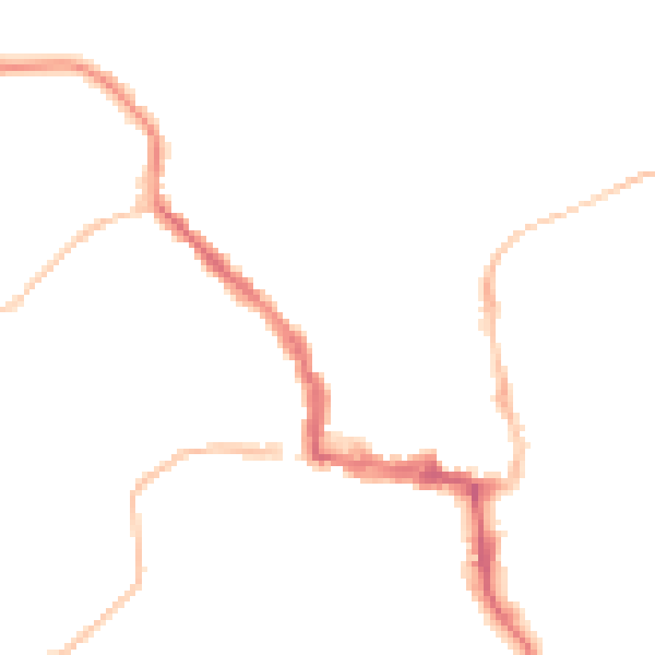Night-time road noise heatmap for NE61 1BH