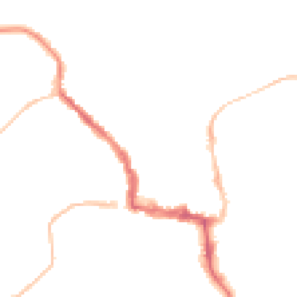 Night-time road noise heatmap for NE61 1BJ