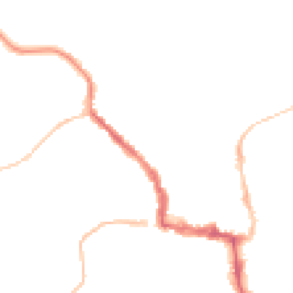 Night-time road noise heatmap for NE61 1BS