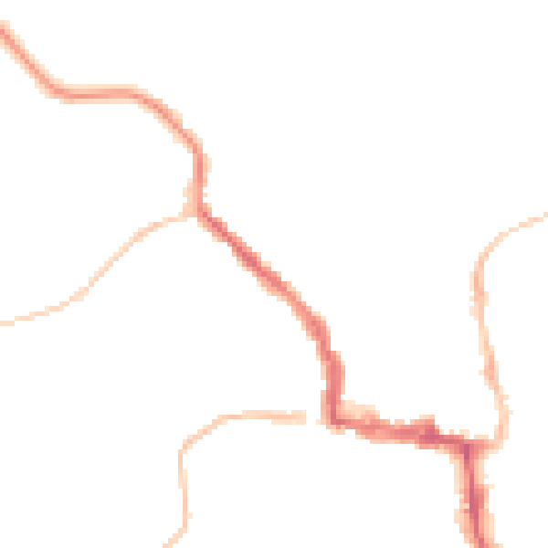 Night-time road noise heatmap for NE61 1BU