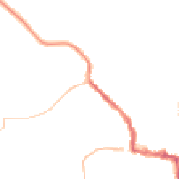 Night-time road noise heatmap for NE61 1DB