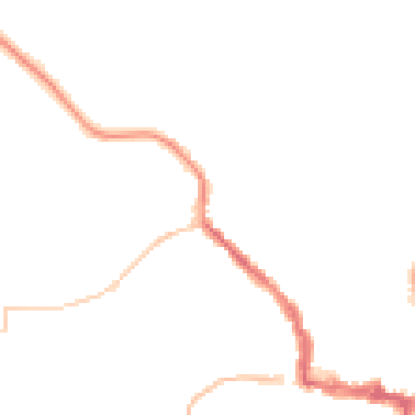 Night-time road noise heatmap for NE61 1DD