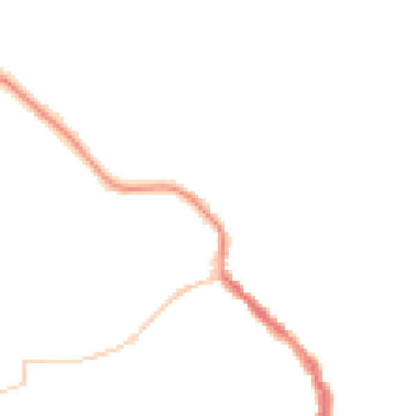 Night-time road noise heatmap for NE61 1DE