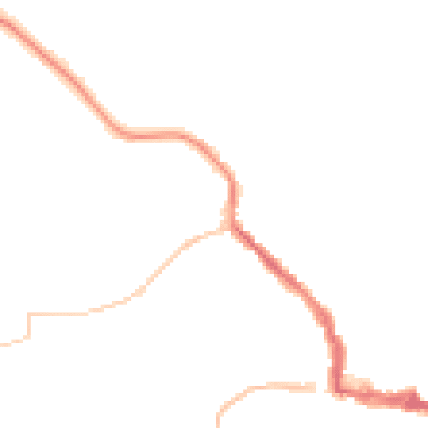 Night-time road noise heatmap for NE61 1DG