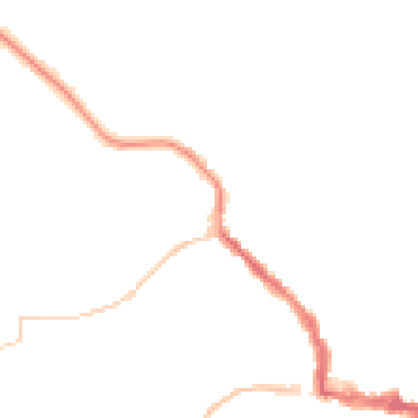 Night-time road noise heatmap for NE61 1DQ