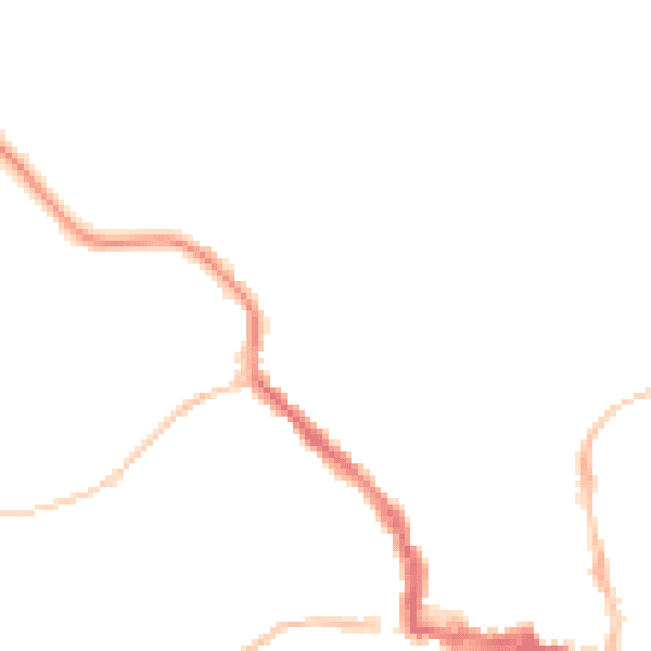 Night-time road noise heatmap for NE61 1DT