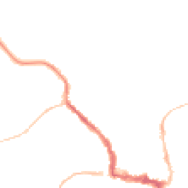 Night-time road noise heatmap for NE61 1DX