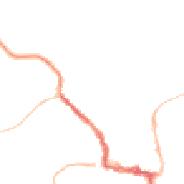 Night-time road noise heatmap for NE61 1DY