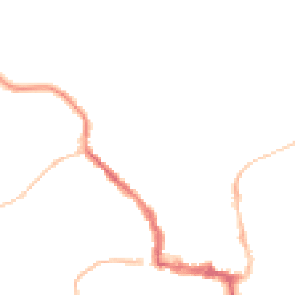 Night-time road noise heatmap for NE61 1DZ