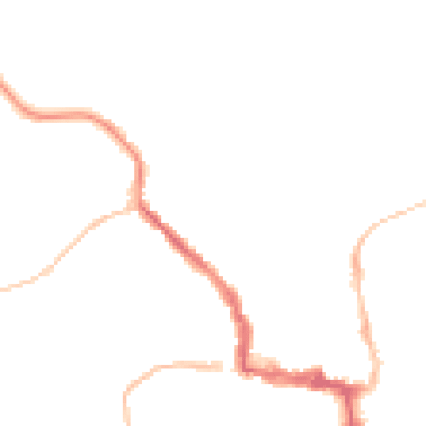 Night-time road noise heatmap for NE61 1EA