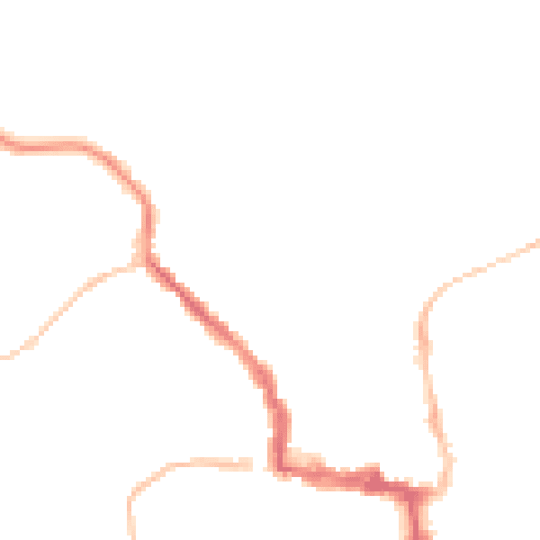 Night-time road noise heatmap for NE61 1ED