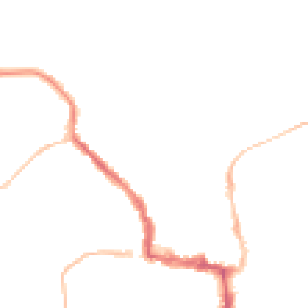 Night-time road noise heatmap for NE61 1EE