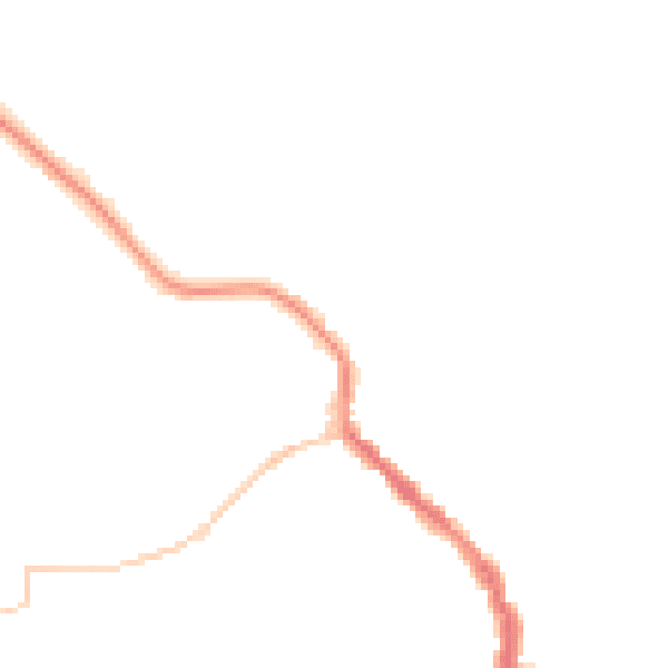 Night-time road noise heatmap for NE61 1EL