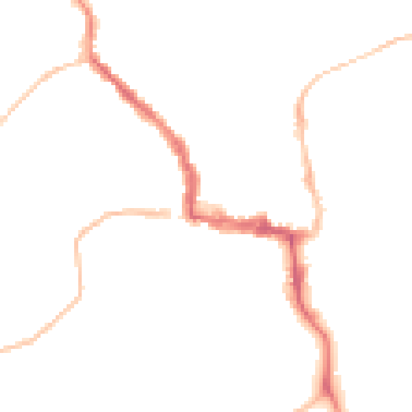 Night-time road noise heatmap for NE61 1HG
