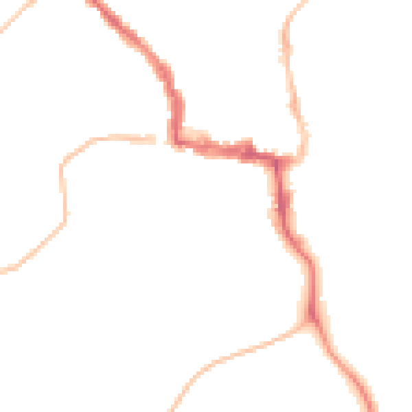 Night-time road noise heatmap for NE61 1LW