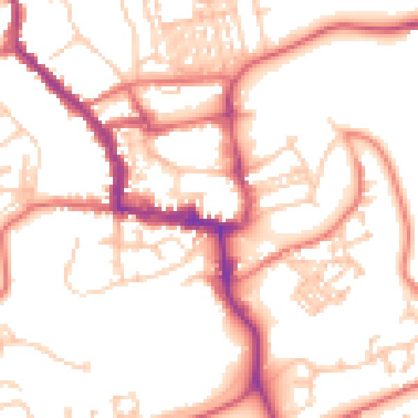 Daytime road noise heatmap for NE61 1PT
