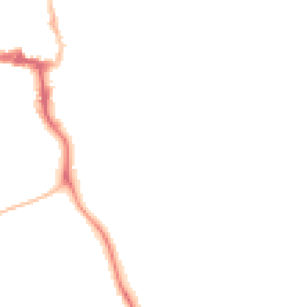 Night-time road noise heatmap for NE61 1XD