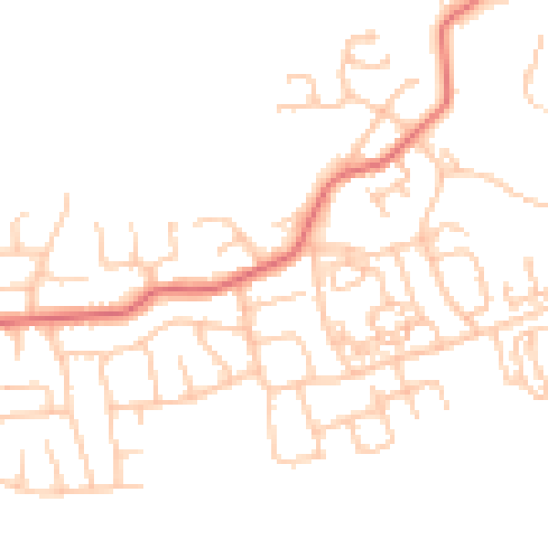 Daytime road noise heatmap for NE61 2BB