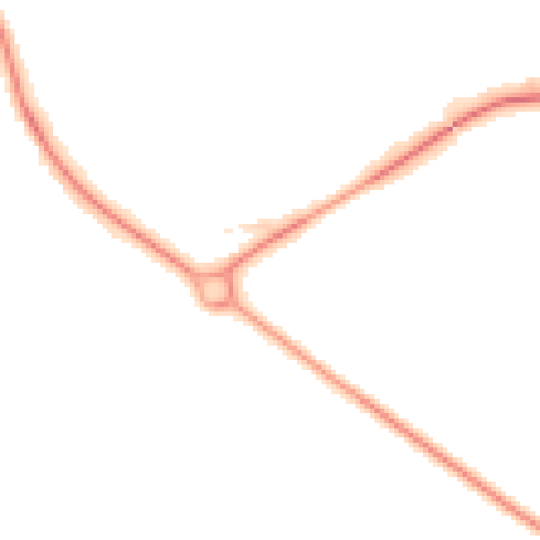 Night-time road noise heatmap for NE61 2BF
