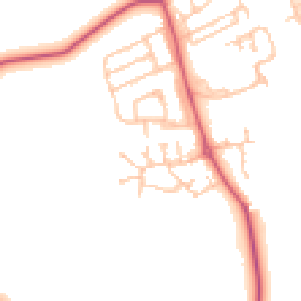 Daytime road noise heatmap for NE61 2FE