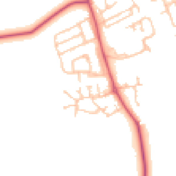 Daytime road noise heatmap for NE61 2FG