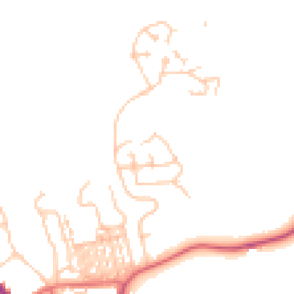 Daytime road noise heatmap for NE61 2GG