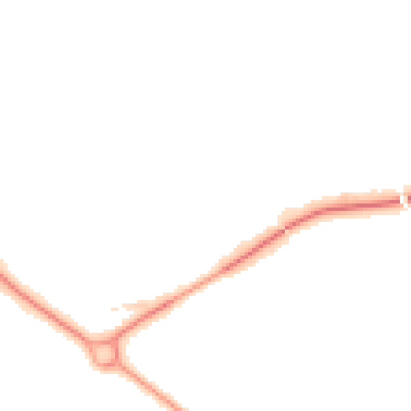 Night-time road noise heatmap for NE61 2HE