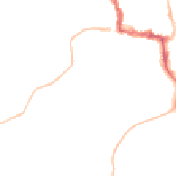 Night-time road noise heatmap for NE61 2LL